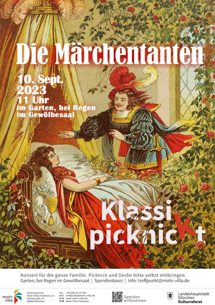 Plakat zur Veranstaltung: Klassik picknickt: Die Märchentanten