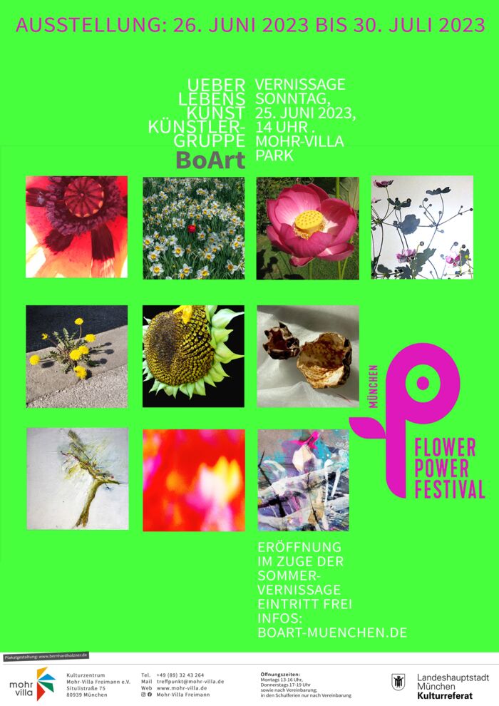 Plakat zur Veranstaltung: flower power - nachhaltig