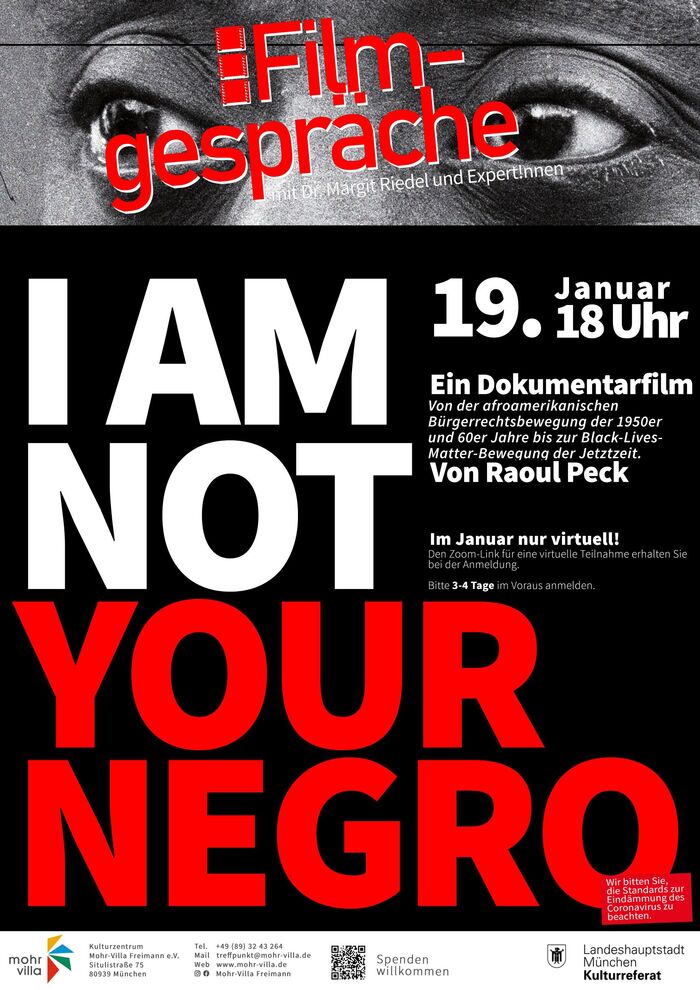 Plakat zur Veranstaltung: I am not your Negro