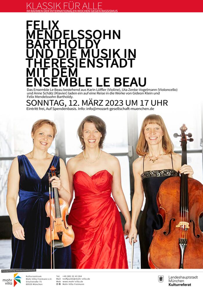 Plakat zur Veranstaltung: Klassik für Alle: Felix Mendelssohn Bartholdy und die Musik in Theresienstadt