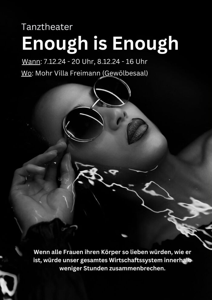 Plakat zur Veranstaltung: Enough is Enough