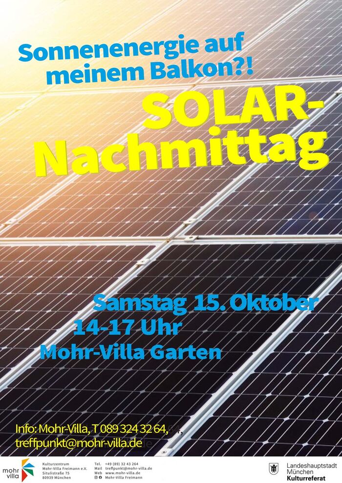 Plakat zur Veranstaltung: Solar-Nachmittag
