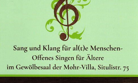 Veranstaltung: Offenes Singen für ältere Menschen