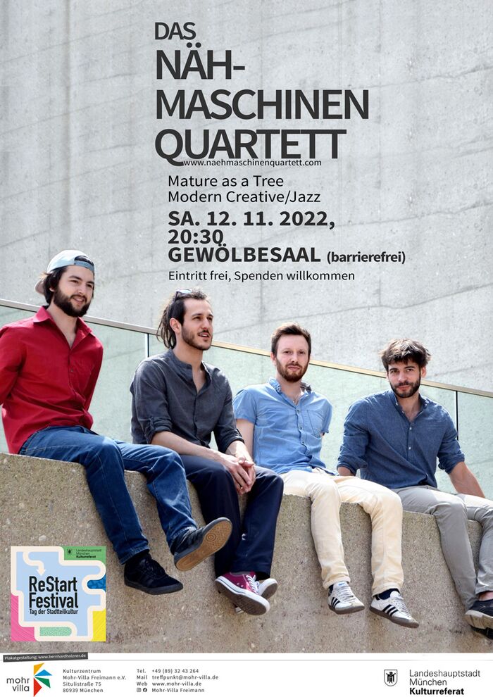 Plakat zur Veranstaltung: Das Nähmaschinen Quartett - Mature as a Tree