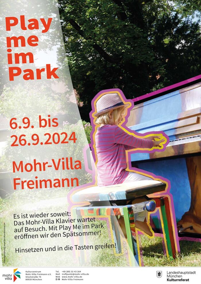 Plakat zur Veranstaltung: Play me im Park