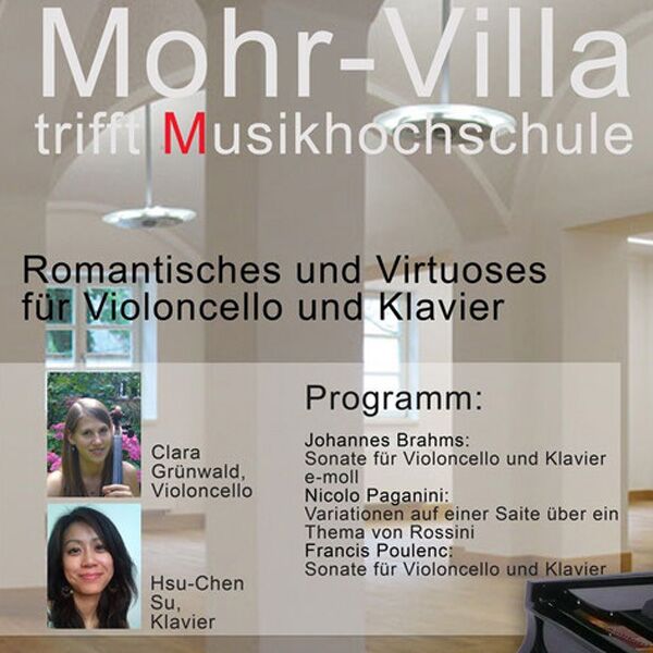 Veranstaltung Mohr-Villa: Mohr-Villa trifft Musik­hoch­schule