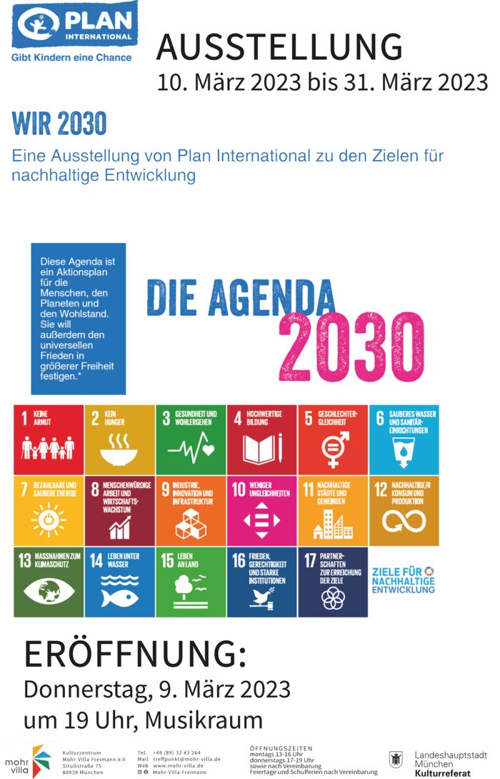 Plakat zur Veranstaltung: Wir 2030 - Ziele der nachhaltigen Entwicklung