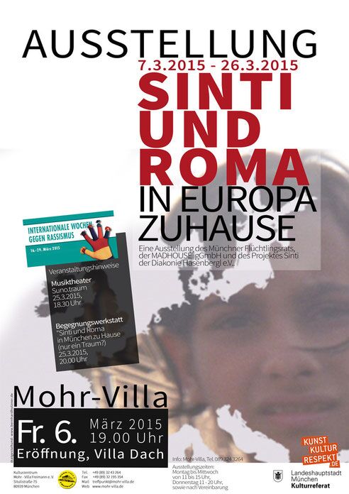 Plakat zur Veranstaltung: Sinti und Roma - in Europa zuhause
