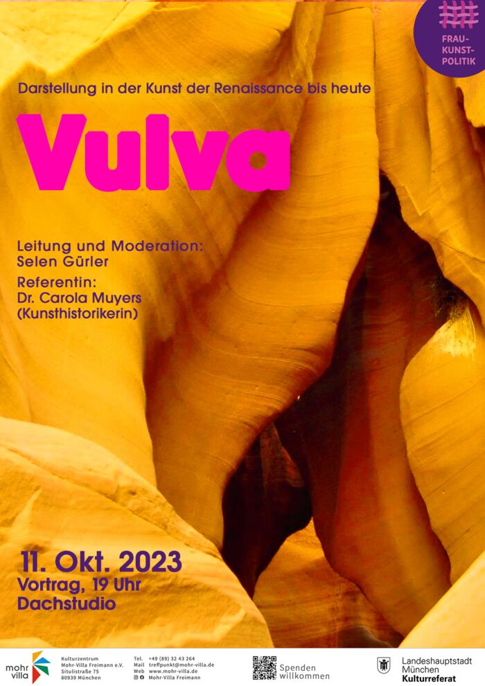 Plakat zur Veranstaltung: Die Darstellung der Vulva in der Kunst der Renaissance bis heute