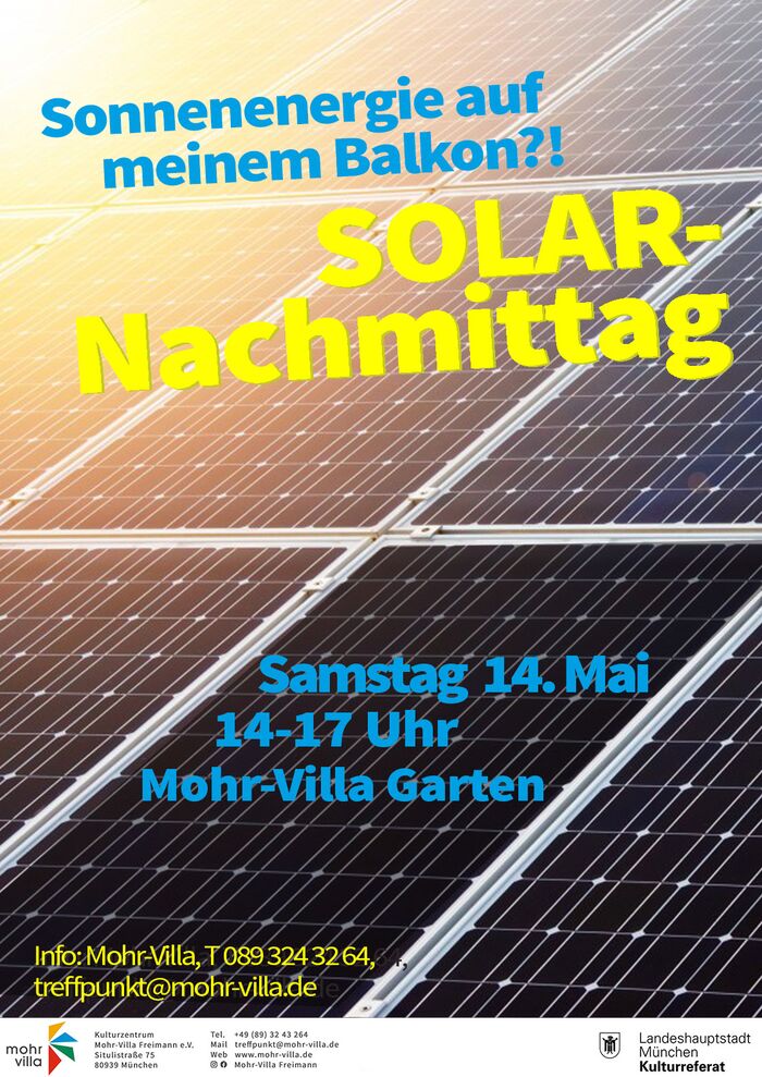 Plakat zur Veranstaltung: Solar-Nachmittag