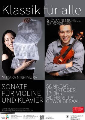 Plakat zur Veranstaltung: Sonate für Violine & Klavier