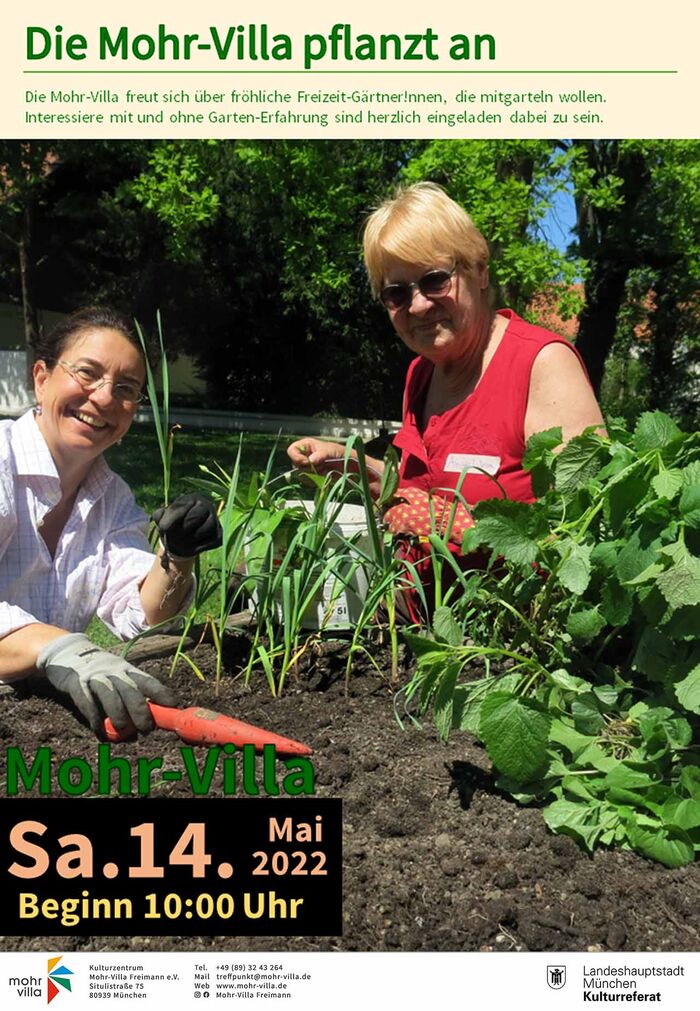 Plakat zur Veranstaltung: Die Mohr-Villa pflanzt an