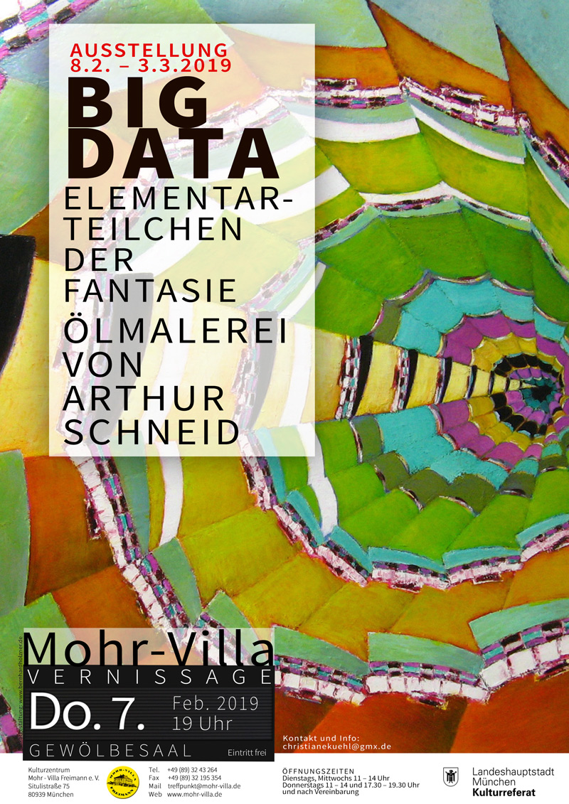 Plakat zur Veranstaltung: <span lang="en">Big Data.</span> Elementar­teilchen der Fantasie