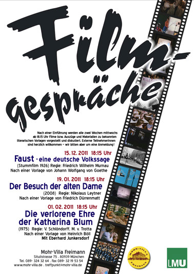 Plakat zur Veranstaltung: Faust - eine deutsche Volkssage