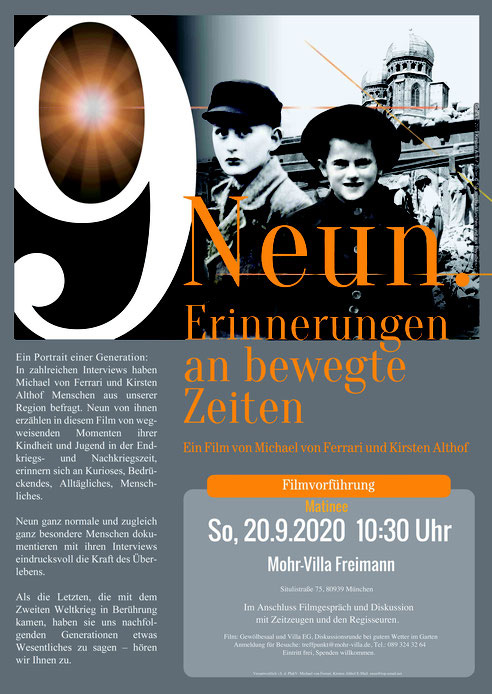 Plakat zur Veranstaltung: Neun. Erinnerung an bewegte Zeiten
