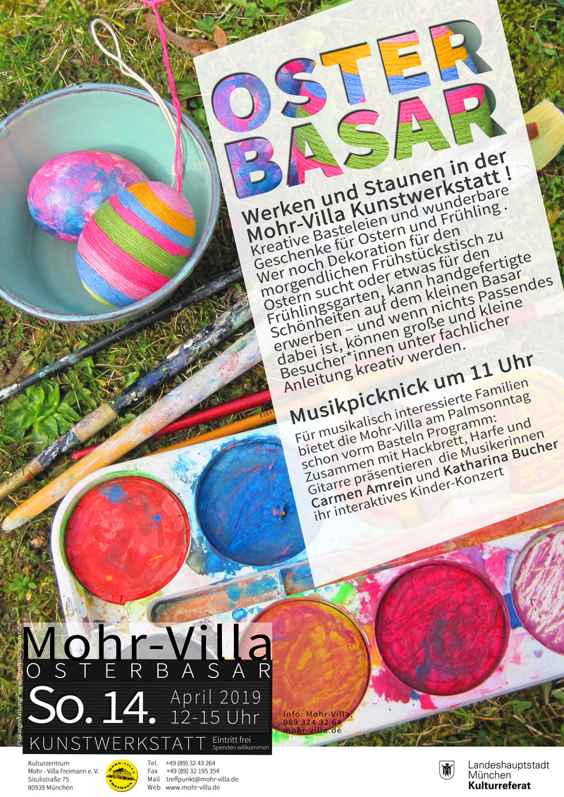 Plakat zur Veranstaltung: Kunstwerkstatt Osterbasar